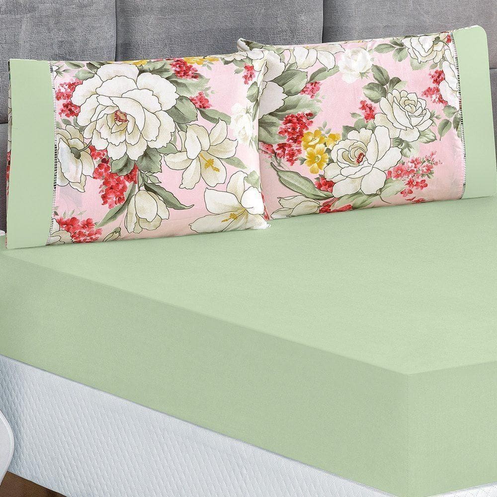 Jogo De Cama Micropercal 200 Fios Naturale King 03 Peças Killy
