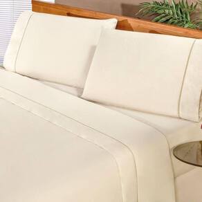 Jogo De Cama Queen Elegance 180 Fios 04 Peças - Palha