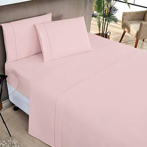 Jogo De Cama Elegance Queen 04 Peças - Rosa