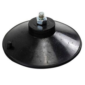 Ventosa De 90Mm 9 Cm Em Pvc Preto Com Parafuso E Porca