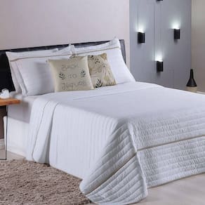 Cobre Leito Queen Inove Dupla Face 200 Fios 5 Peças - Nature
