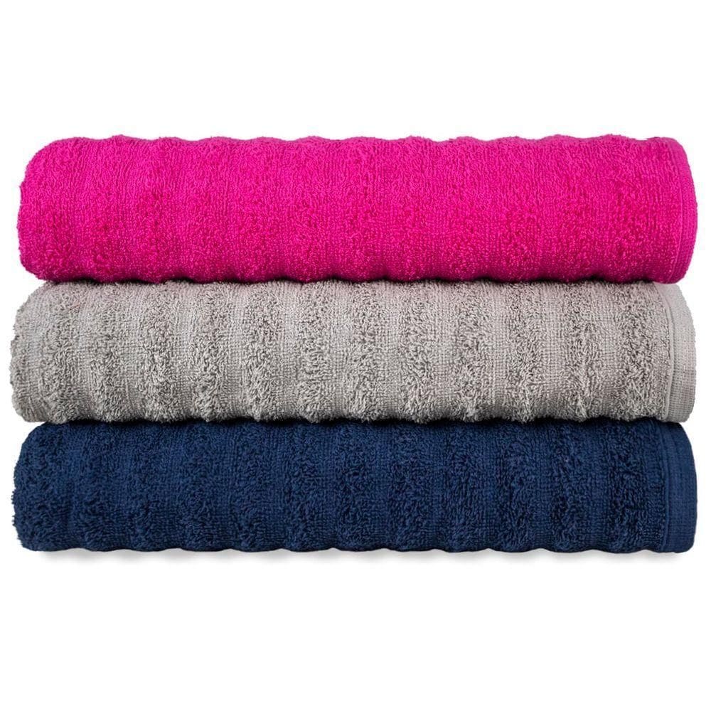 Kit 3 Toalhas Banhão Gigante Super Absorção Macia - Ocean - Kit 3