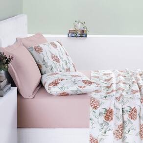 Jogo De Cama Cotton Select Casal Padrão 04 Peças - Hortência
