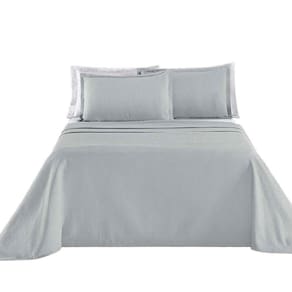 Kit Cobre Leito Colcha Sorento King 3 Peças Piquet 100% Algodão Premium - Cinza