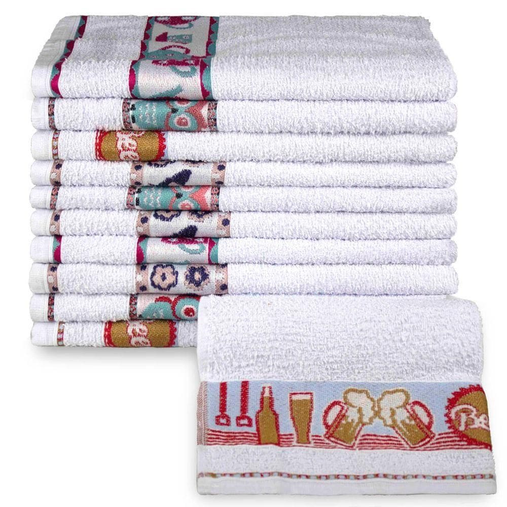 Kit 100 Panos De Prato Atoalhado Premium - Central Toalhas