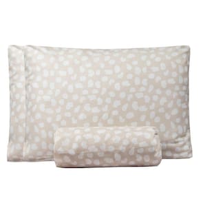 Jogo De Lençol Casal Padrão Bouti Basic Estampado 180 Fios 3 Peças - Poa Creme