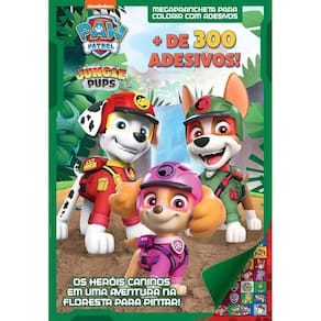 Megaprancheta Para Colorir Com Adesivos - Patrulha Canina