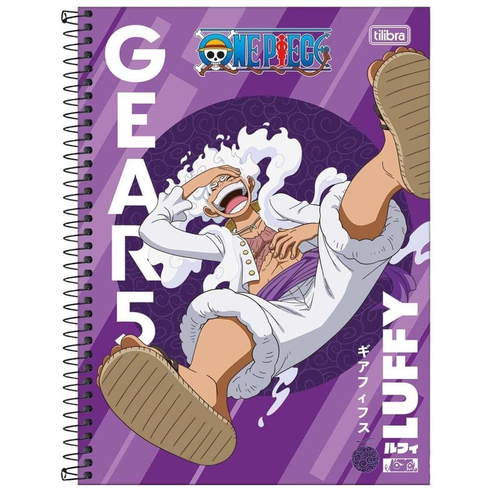 Caderno One Piece Capa Dura Espiral 80F 1 Matéria Escolar