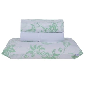 Jogo De Lençol Solteiro Home Style 180 Fios 3 Peças - Jazzy Verde