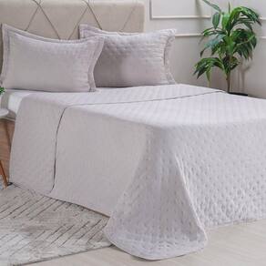 Kit Cobre Leito Queen Miraggio Ultra Soft Com Porta Travesseiro Cinza Elefante