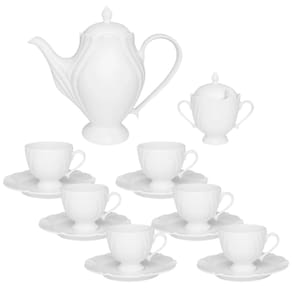 Conjunto Para Café Em Porcelana Soleil Com 14 Peças Oxford White
