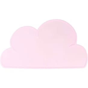 Lugar Americano Para Bebê Nuvem Silicone Impermeável 47x26cm Rosa