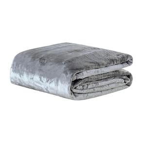Cobertor Manta Terry Ultrasoft Flannel Queen 2,40m X 2,20m Lisa 01 Peça - Cinza Flint