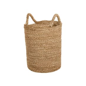 Cesto Decorativo Organizador Cachepot Em Fibra Natural Alto