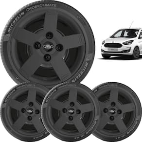 4X Calota Ford Ka Fiesta Aro 13 Preto 013Cb