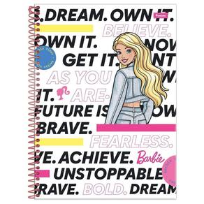 Caderno Barbie Capa Dura Espiral 1 Matéria 80 Folhas Escolar