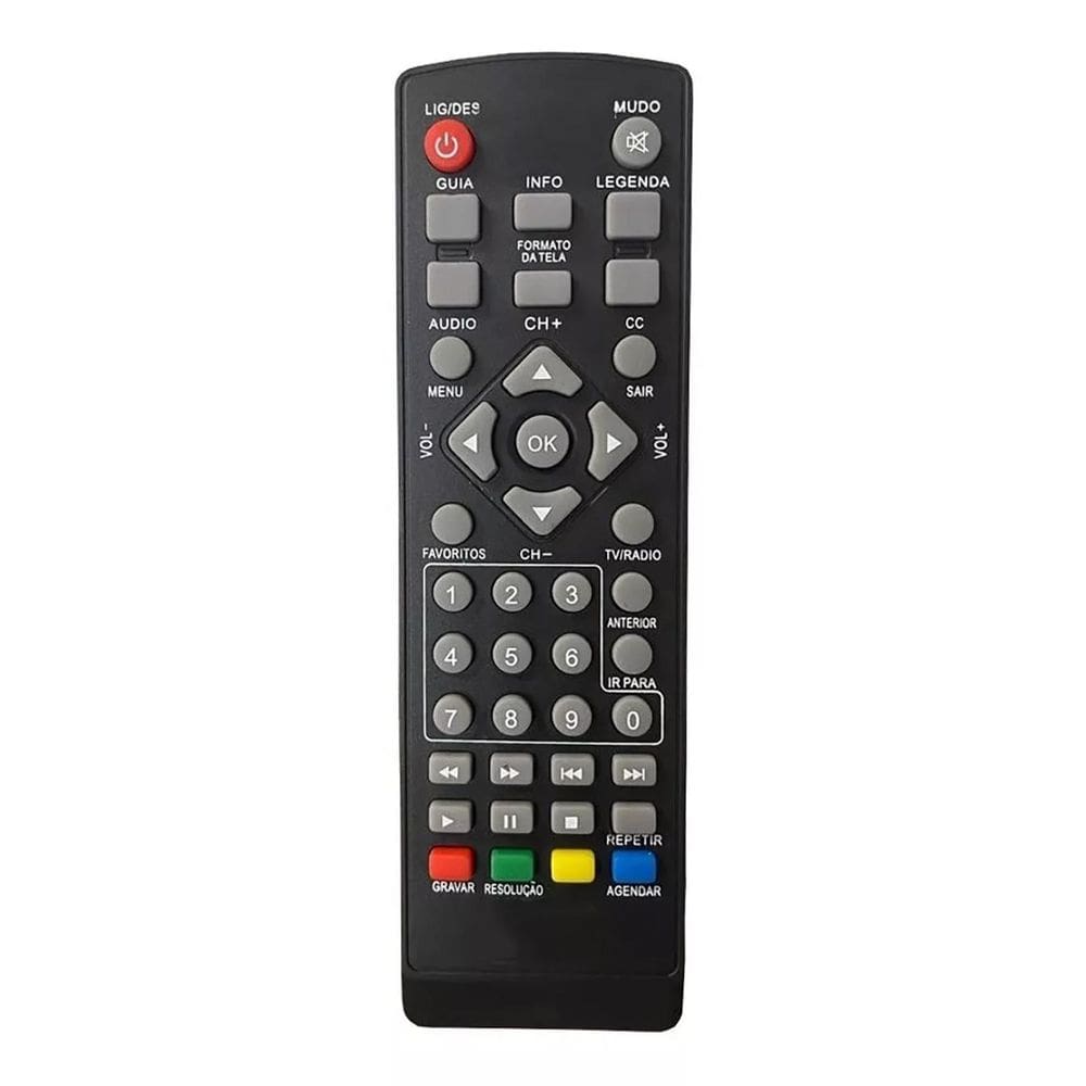 Controle Remoto Para Conversor Aquário Dtv-7000 Dtv-5000