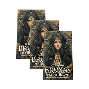 Kit Com 3 O Tarô Das Bruxas 22 Cartas Plastificado E Manual