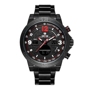 Relógio Masculino Weide Anadigi Wh6908B - Preto E Vermelho
