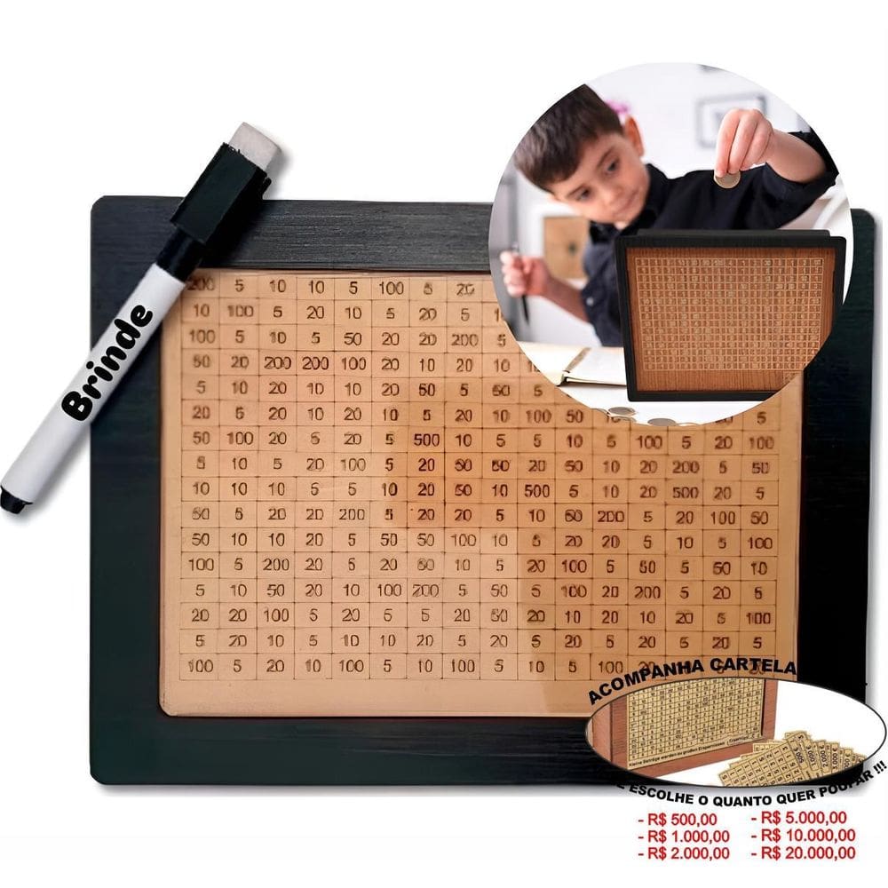 Cofre Guardar Dinheiro Woodbox Japones Kakebo Desafio Preto