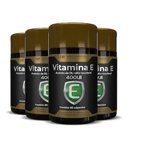 4X Vitamina E 400Ui Alfa Tocoferol 60 Caps Hf Suplementos