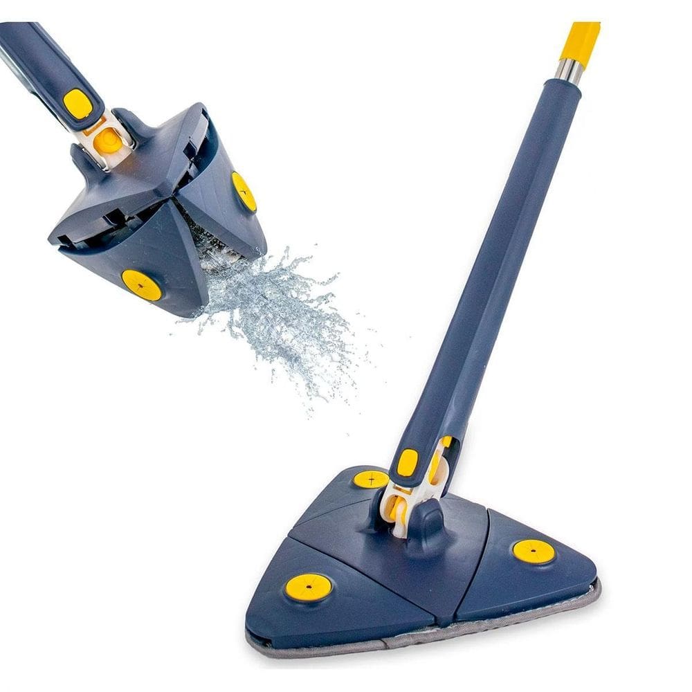 Mop Triangular Giratório Com 2 Refil Azul 360 Limpeza