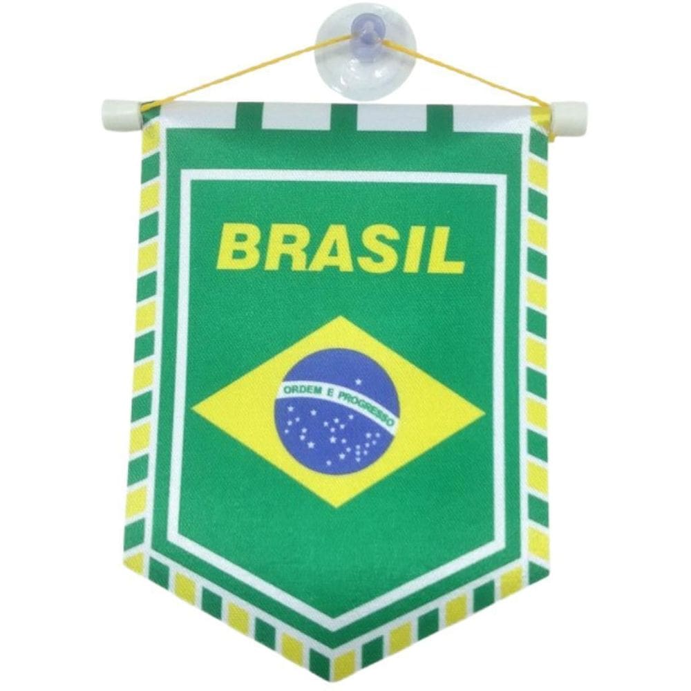 Flâmula Do Brasil Com Ventosa 13,2Cm X 9,7Cm Face Dupla