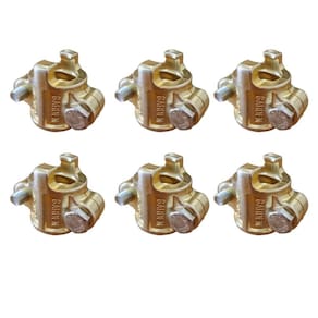 Kit 6 Abraçadeira Latão Bipartida Lava Auto Alta Pressão 1/2