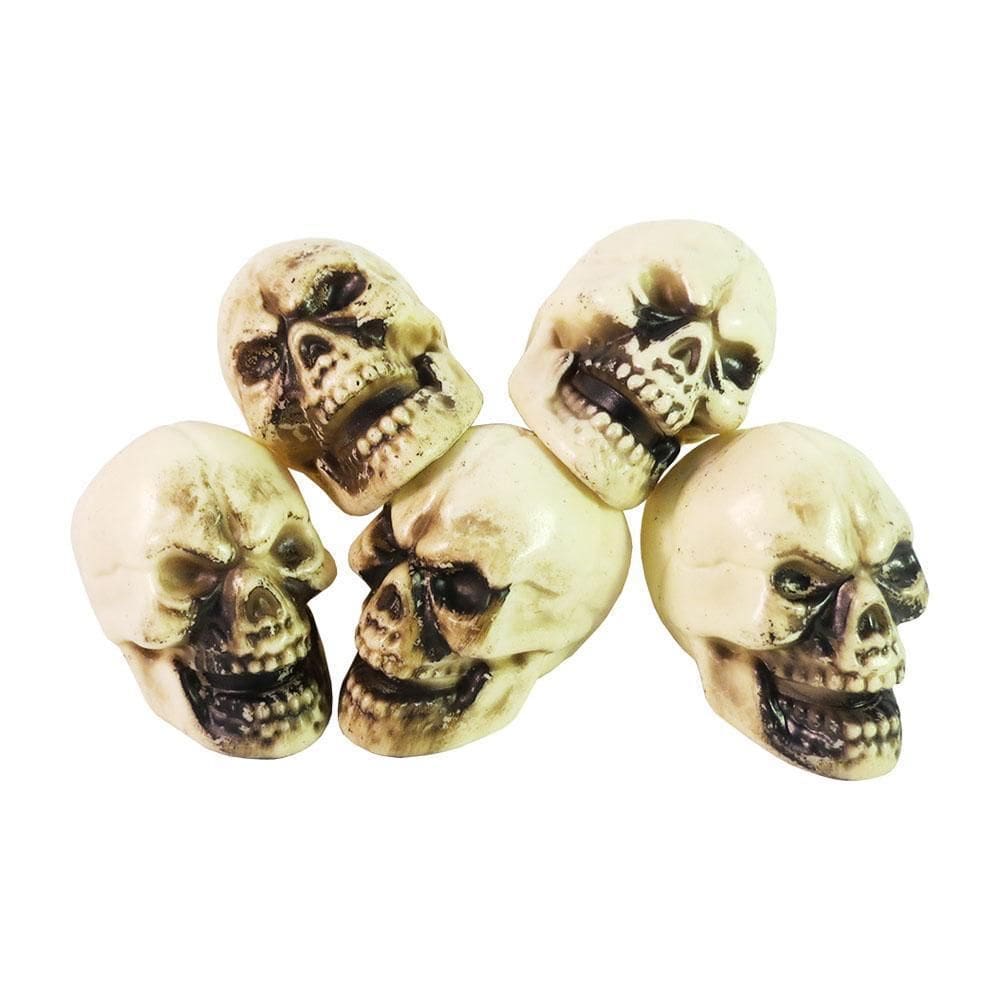 Mini Caveiras Em Plástico 5Cm Com 8 Unidades Halloween