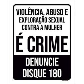 Placa Violência Abuso Exploração Sexual Denuncie 36X46