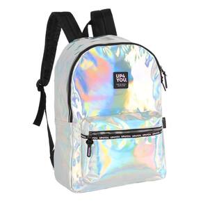 Mochila Costas 18 Juvenil Holográfica Prata Up4You Luxcel