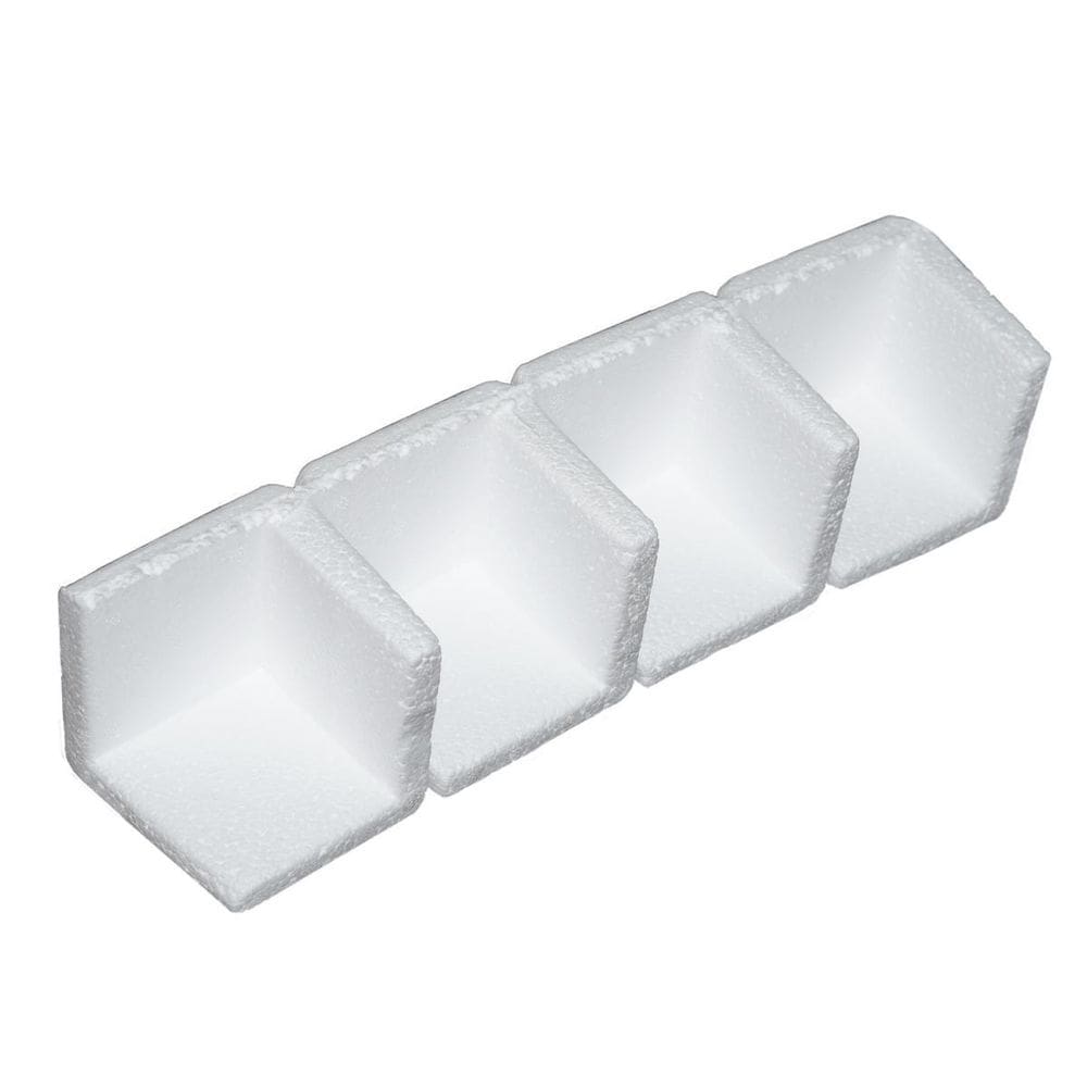 Cantoneira Proteção Isopor Quadrado 8x8cm 30 Unidades EPS