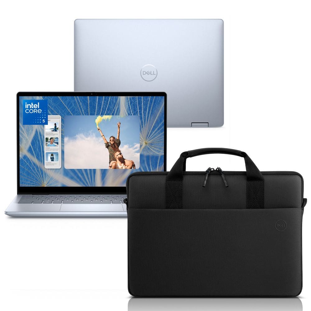 Notebook 2 em 1 Dell Inspiron 2IN1-I1300-M10C 14" FHD+ Touch Intel® Core™ i5 8GB 512GB SSD Windows 11 Prata Gelo +Capa