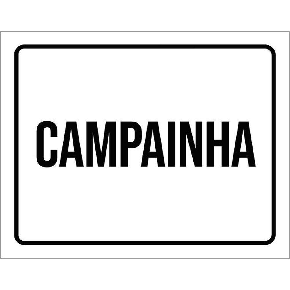 Placa Sinalização Ambiente Campainha 36X46