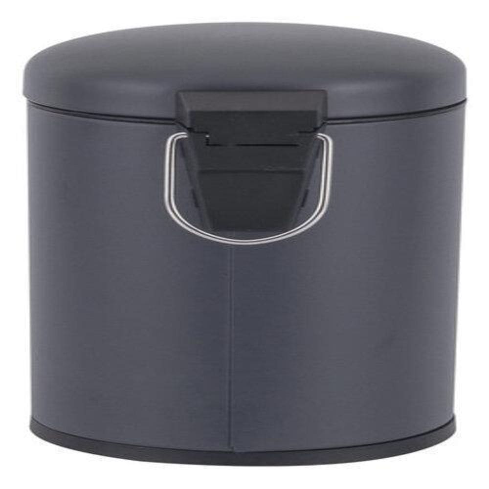 Lixeira De Piso 3 Litros Aço 28X16X16Cm Cinza - Banheiro