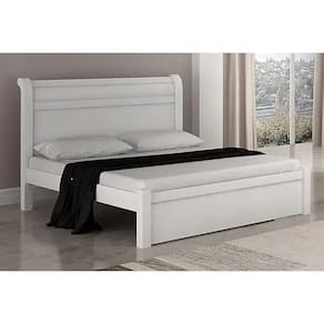 Cama Casal 187 100% Mdf Neve - Móveis Valverde