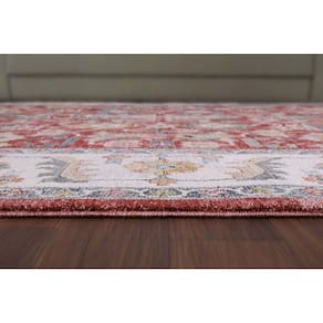 Tapete Para Sala Coliseo 04 Vermelho e Cinza 2,00x2,50m