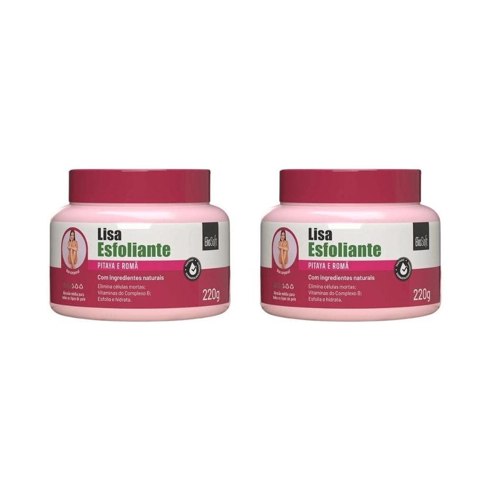 Creme Esfoliante Soft Hair Pitaya E Roma 220G-Kit C/2Un