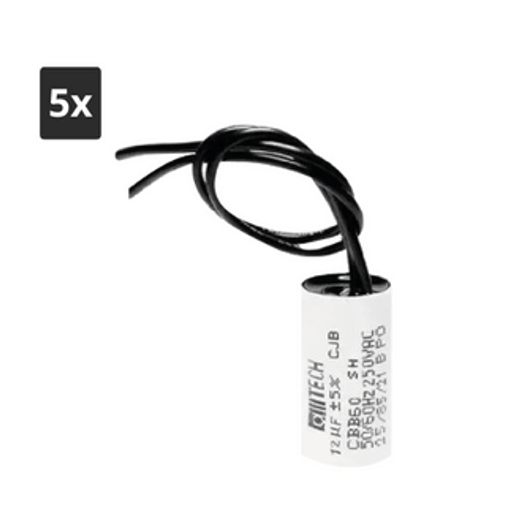 5x Capacitor De Partida Para Motor De Portão Automático12uf 250vac