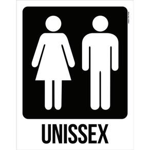 Placa Banheiro Unissex Masculino E Feminino 36X46