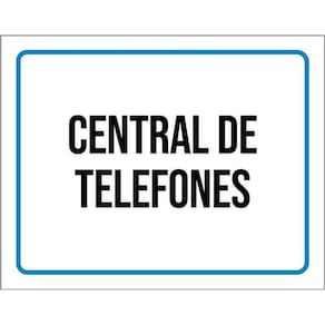 Placa Ambiente Sinalização Setor Central De Telefones 36X46