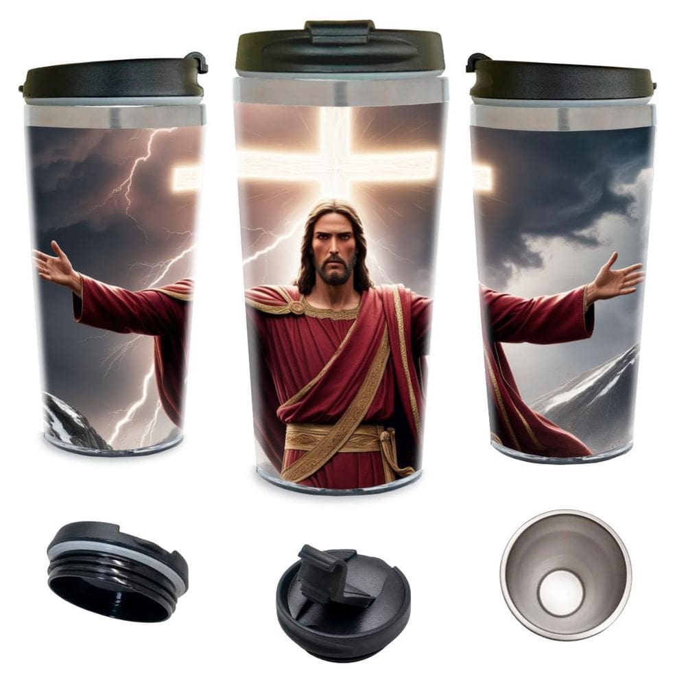 Copo Térmico Personalizado Jesus Cristo Senhor 450Ml Inox.