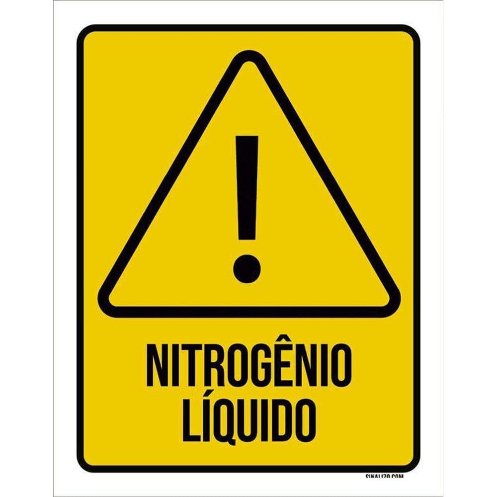 Placa Atenção Nitrogênio Líquido 36X46