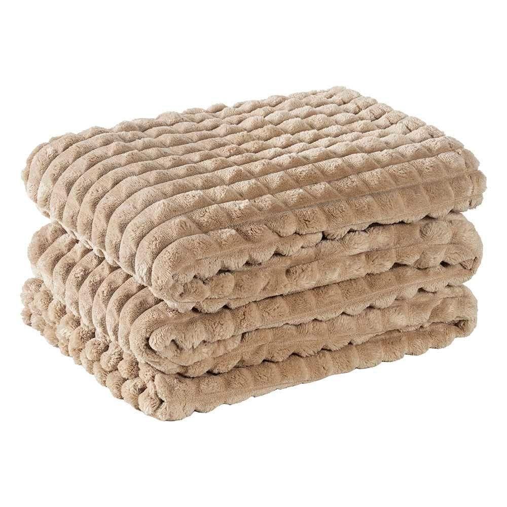Cobertor Manta Paradise Ultrasoft Flannel Queen 2,40m X 2,20m 01 Peça - Frape Cáqui