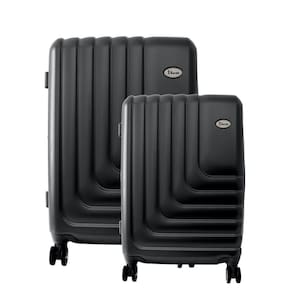 Conjunto de Malas de Viagem Abs Expansível Ika Flex Cadeado Tsa Rodas Duplas 2pcs- Preta, P/m