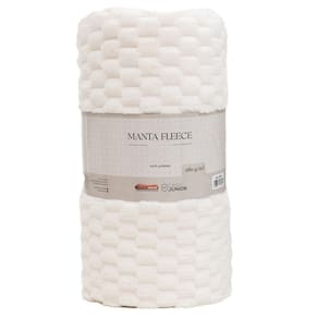 Manta Microfibra Fleece 280g-m² Cs Júnior Branca - Queen