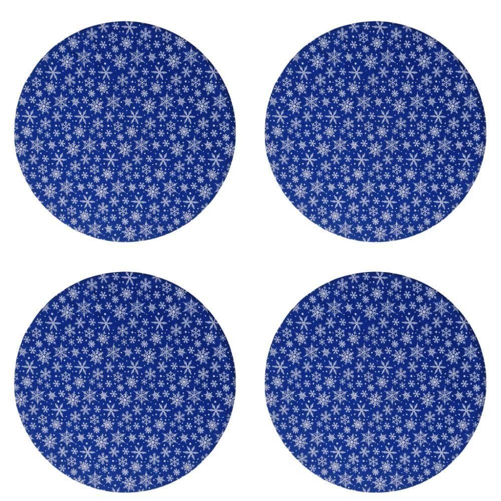 Kit 4 Sousplat Natalino Diametro 33cm Estrela