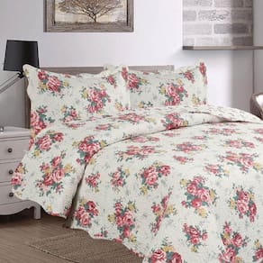 Kit Cobre Leito Casal + 2 Porta-travesseiros Patchwork Veneza 3