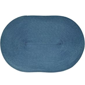 Kit 2 Americano Requinte Liso Para Mesa Oval 30x45cm Navy
