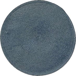 Kit 8 Americano Requinte Liso Para Mesa Redondo 38cm Navy